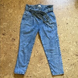 Sezane  Blue Jeans with Tie Belt
